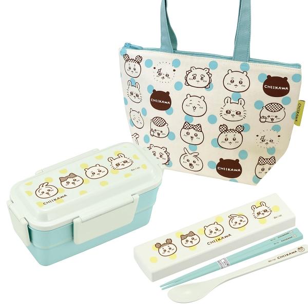 ちいかわ ストライプ ２段 お弁当箱 600ml コンビ ランチバッグ セット