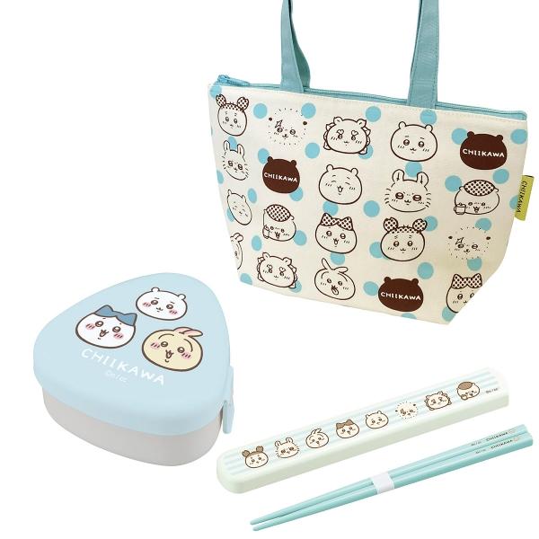 ちいかわ ストライプ おにぎりケース 箸＆箸箱 19.5cm ランチバッグ セット