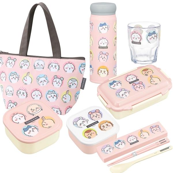ちいかわ 26 ピンク お買得６点セット ４点ロックお弁当箱 500ml コンビ シール容器2P ラ...