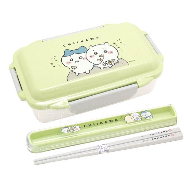 ちいかわ4点ロック お弁当箱 500ml 箸＆箸箱 セット グリーン