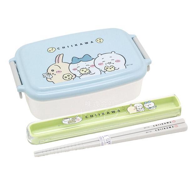 ちいかわ角型お弁当箱 500ml 箸＆箸箱 セット グリーン