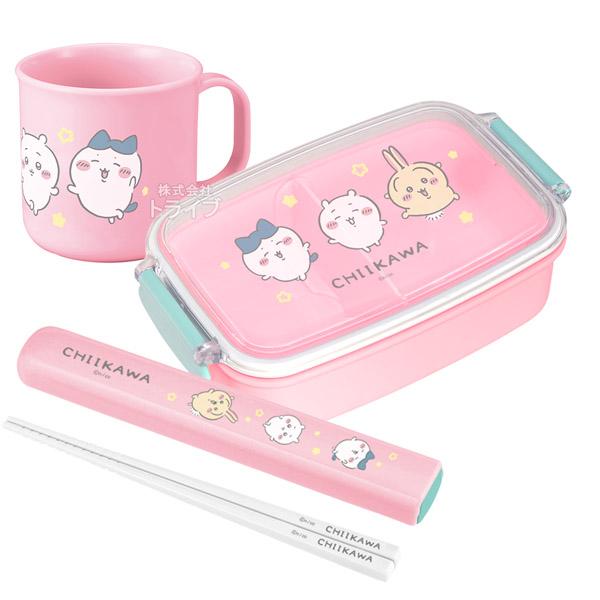 ちいかわ キッズ 角型お弁当箱 500ml 箸＆箸箱 コップセット