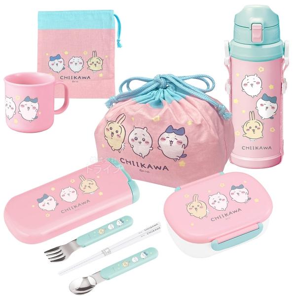 ちいかわ キッズ お買得６点セット 小判型お弁当箱 360ml トリオ コップ 巾着 コップ袋 水筒...