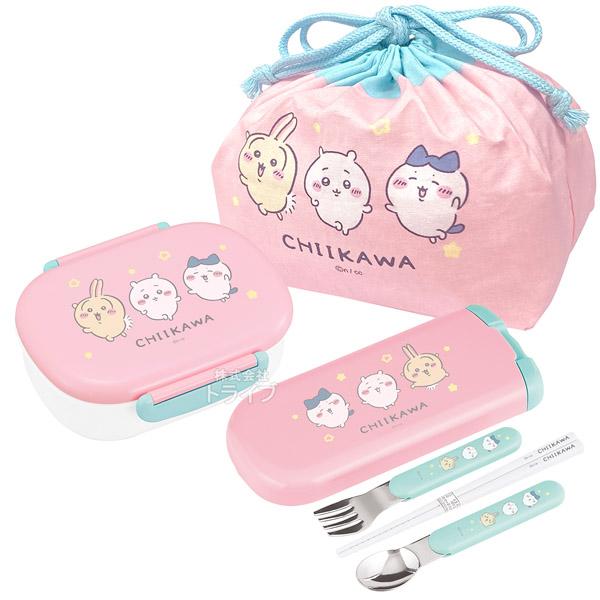 2月上旬入荷予定 ちいかわ キッズ 小判型お弁当箱 360ml トリオ 巾着セット
