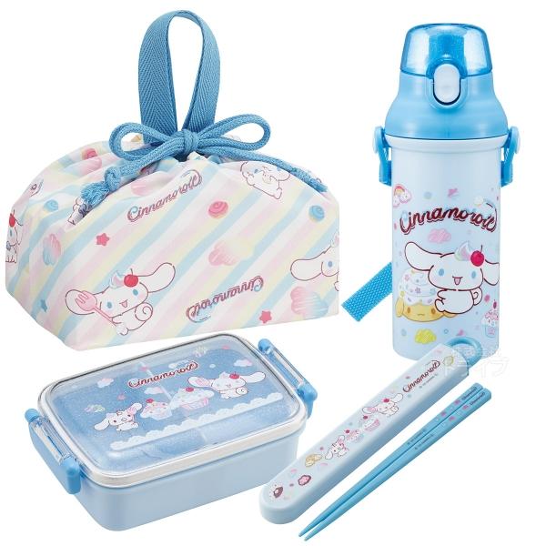 シナモロール シナモン 26 お買得４点セット 角型お弁当箱 450ml 箸＆箸箱 巾着 プラ水筒