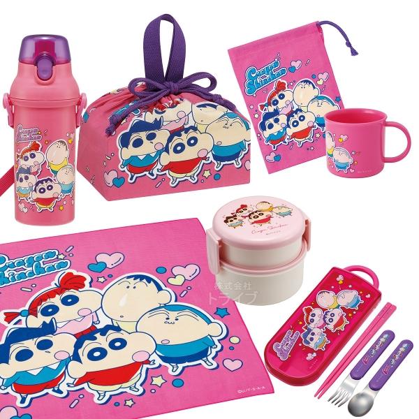 クレヨンしんちゃん 25 お買得７点セット 抗菌 丸型２段お弁当箱 トリオ 巾着 ランチクロス コッ...