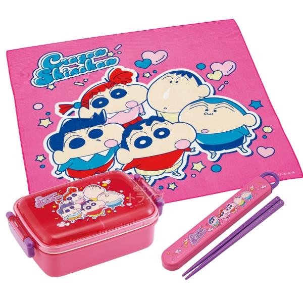 クレヨンしんちゃん 25 抗菌 角型お弁当箱 450ml 箸＆箸箱 ランチクロスセット