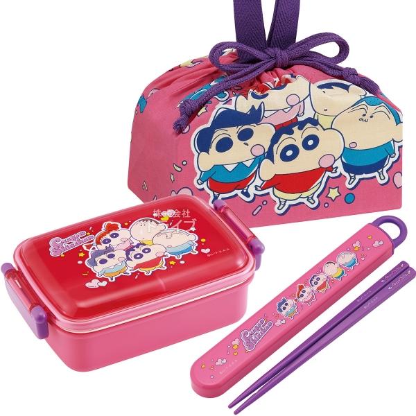 クレヨンしんちゃん 25 抗菌 角型お弁当箱 450ml 箸＆箸箱 巾着セット