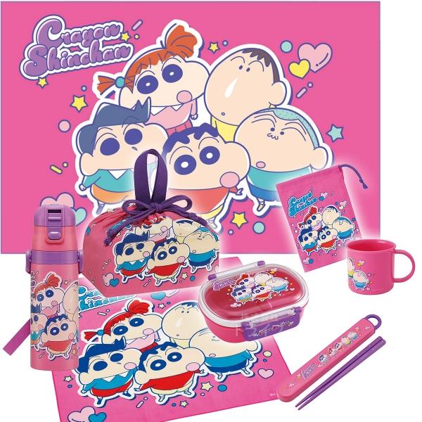 クレヨンしんちゃん 25 お買得８点セット 抗菌 お弁当箱 中子付 360ml 箸＆箸箱 巾着 ラン...