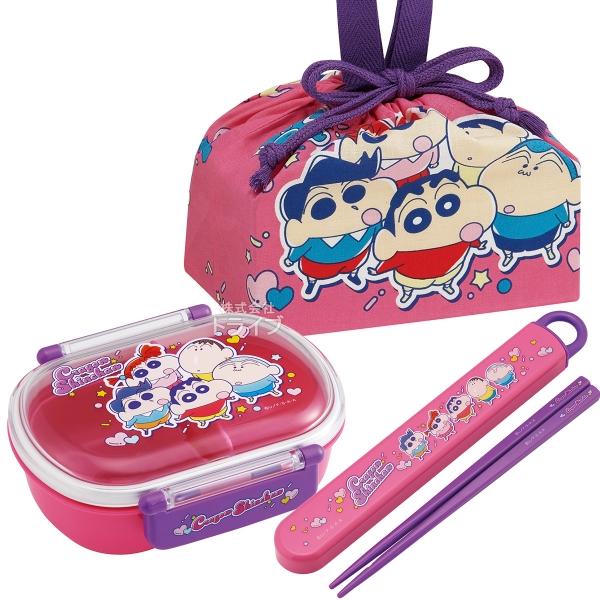 クレヨンしんちゃん 25 抗菌 お弁当箱 中子付 360ml 箸＆箸箱 巾着セット