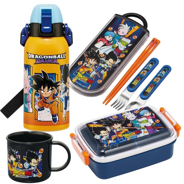 ドラゴンボールDAIMA お買得４点セット 抗菌 角型お弁当箱 450ml トリオ コップ 水筒60...