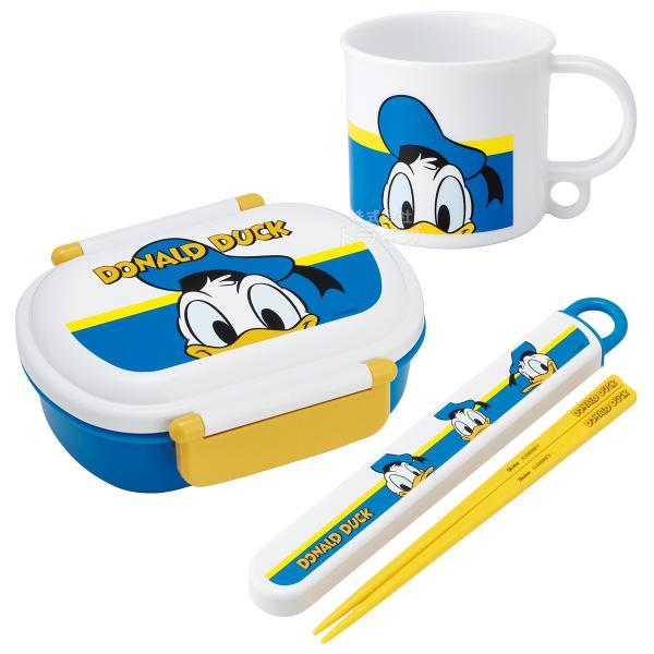 ドナルドダック 抗菌 お弁当箱 中子付 360ml 箸＆箸箱 コップセット
