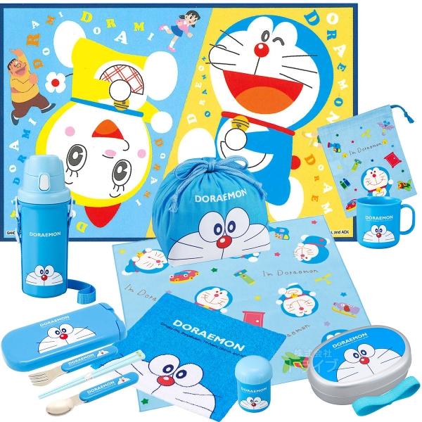 ドラえもん お買得９点セット アルミお弁当箱 350ml トリオ 巾着 プラ水筒 コップ おしぼり ...