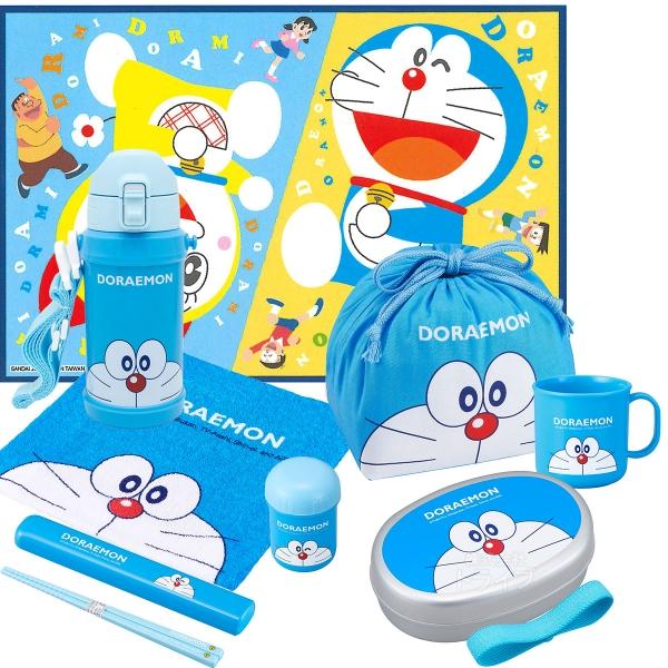 ドラえもん お買得７点セット アルミお弁当箱 350ml 箸＆箸箱 巾着 水筒 おしぼり レジャーシ...