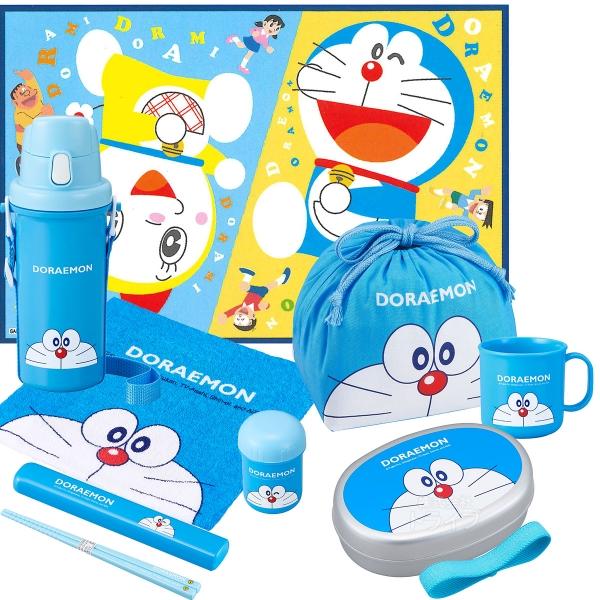 ドラえもん お買得７点セット アルミお弁当箱 350ml 箸＆箸箱 巾着 プラ水筒 おしぼり レジャ...