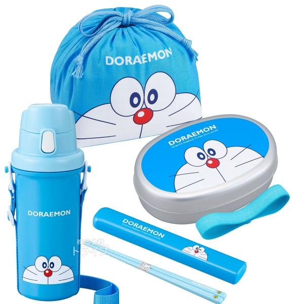 ドラえもん お買得４点セット アルミお弁当箱 350ml 箸＆箸箱 巾着 プラ水筒