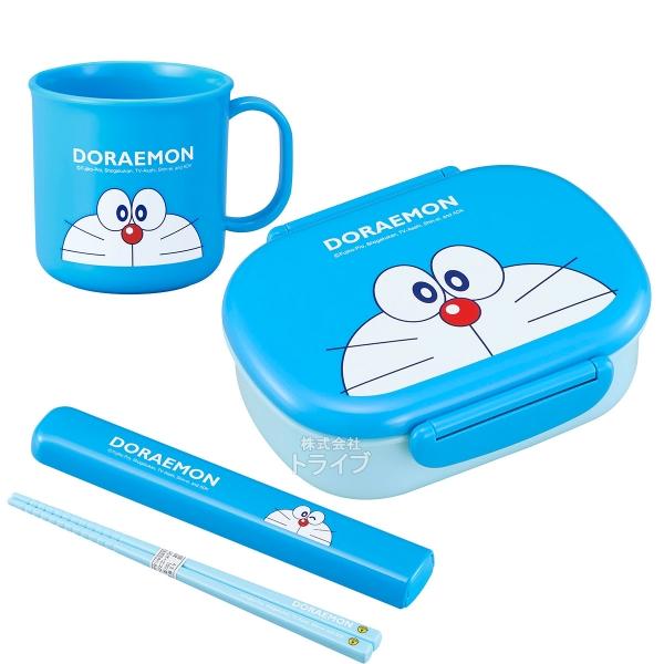 ドラえもん 小判型お弁当箱 360ml 箸＆箸箱 コップセット