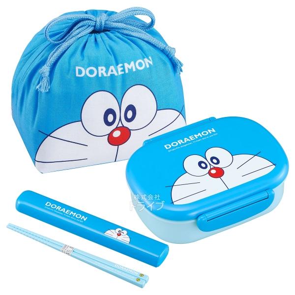 ドラえもん 小判型お弁当箱 360ml 箸＆箸箱 巾着セット