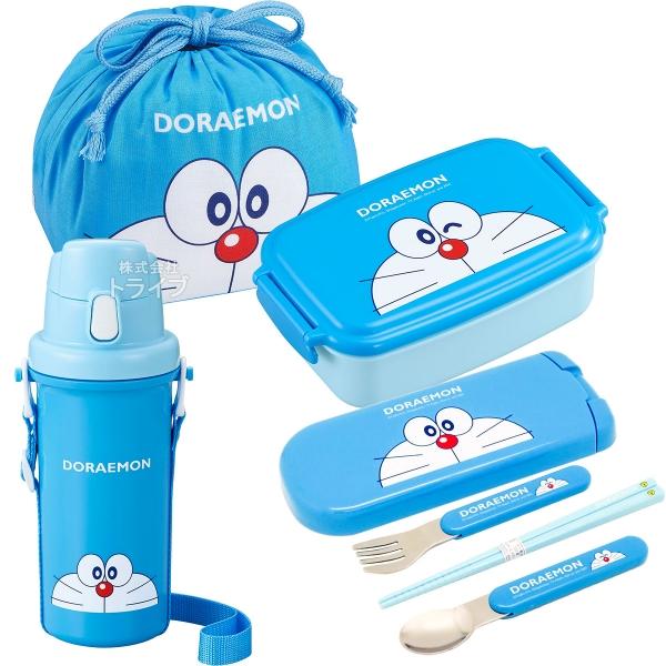 ドラえもん お買得４点セット 角型お弁当箱 500ml トリオ 巾着 プラ水筒