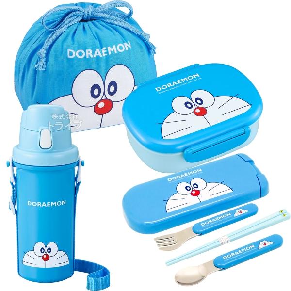 ドラえもん お買得４点セット 小判型お弁当箱 360ml トリオ 巾着 プラ水筒