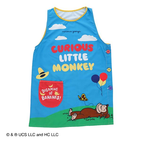 エプロン 割烹着 おさるのジョージ おひるねおさる  ネコポス対応品 432640