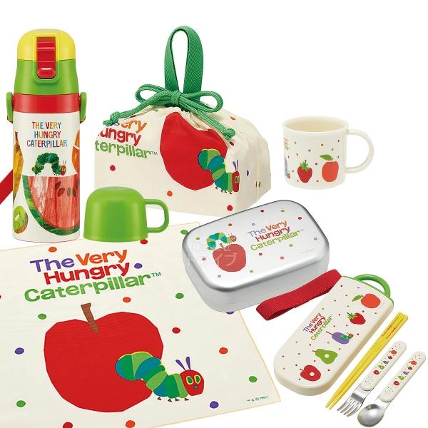 はらぺこあおむし お買得６点セット 抗菌 アルミお弁当箱 370ml トリオ コップ ストロー2WA...