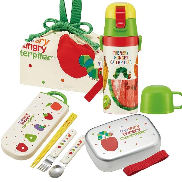 はらぺこあおむし お買得４点セット アルミお弁当箱 370ml トリオ 巾着 ストロー2WAY水筒