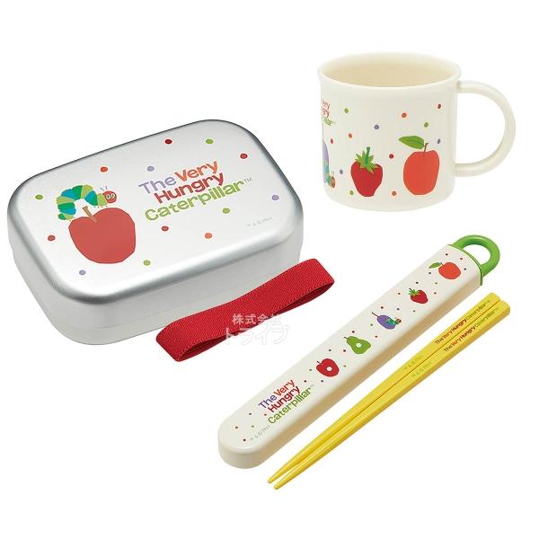 はらぺこあおむし 抗菌 アルミお弁当箱 370ml 箸＆箸箱 コップセット