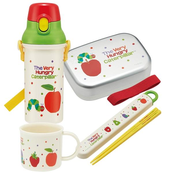 はらぺこあおむし お買得４点セット アルミお弁当箱 370ml 箸＆箸箱 コップ プラ水筒