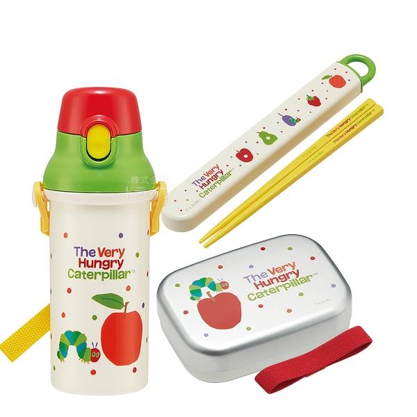 はらぺこあおむし アルミお弁当箱 370ml 箸＆箸箱 プラ水筒 480ml セット