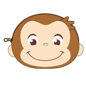 フェイスポケットポーチ おさるのジョージ にっこり/ジョージ ネコポス対応品 432268