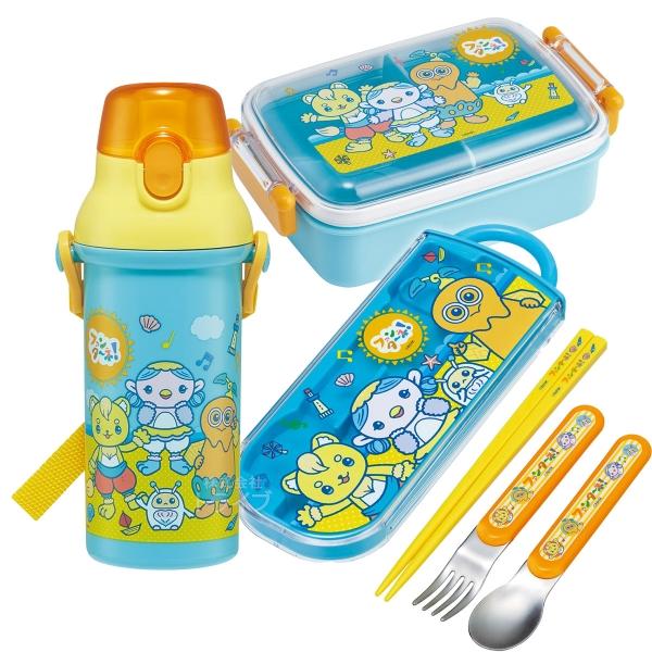 ファンターネ！ 抗菌 角型お弁当箱 450ml トリオ プラ水筒 480ml セット