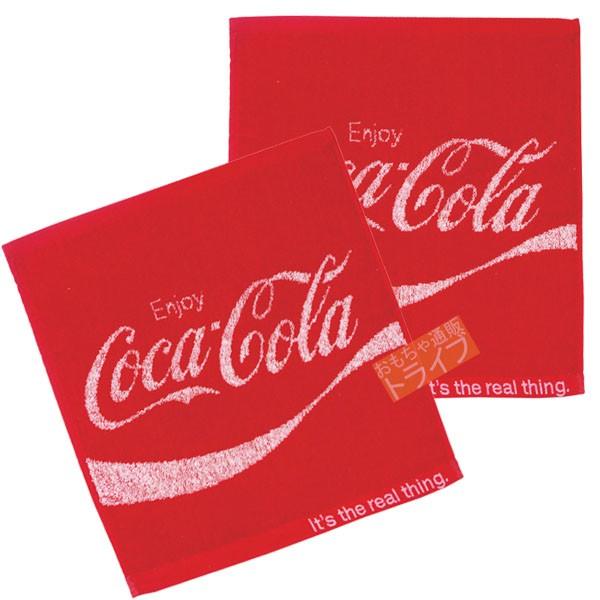お買得2枚セット ジャガード ハンドタオル コカ・コーラ