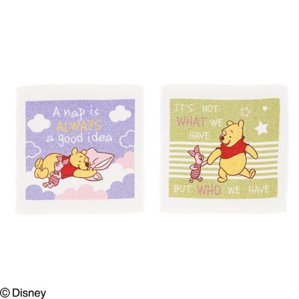 ケース付き ハンドタオル 2絵柄組 くまのプーさん しあわせなじかん 899795  置配対応