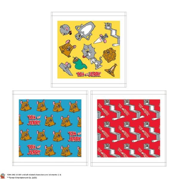 ハンドタオル 3絵柄組 トムとジェリー ビビッとファニー  025619 ネコポス対応品