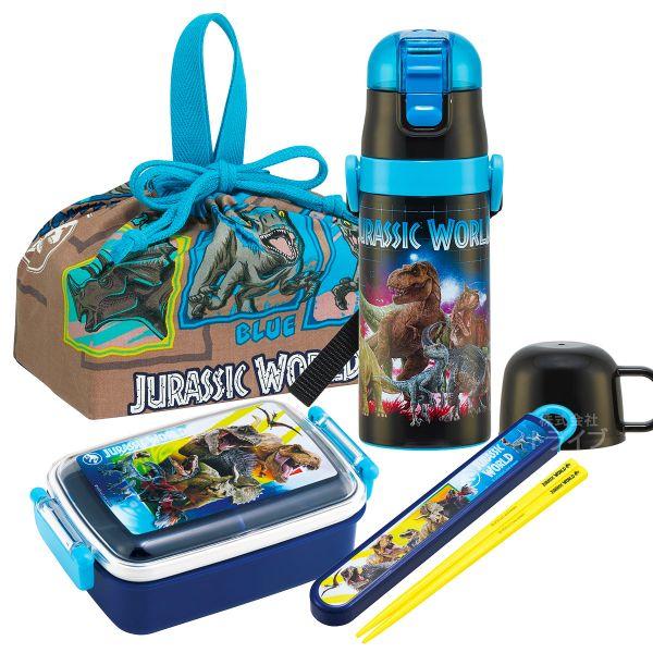 ジュラシックワールド お買得4点セット 抗菌 角型お弁当箱 450ml 箸＆箸箱 巾着 2WAY41...