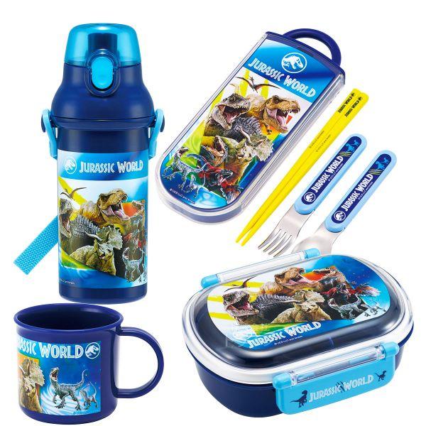 ジュラシックワールド お買得4点セット 抗菌 お弁当箱 中子付 360ml トリオ コップ プラ水筒