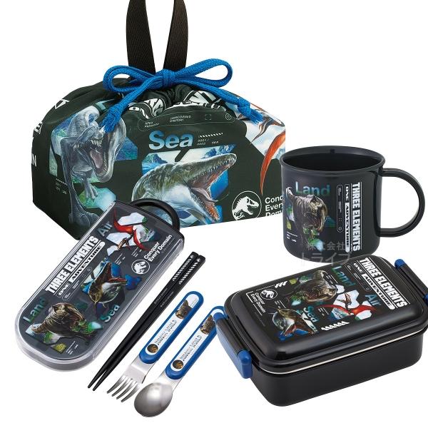 ジュラシックワールド リバース 復活の大地 お買得４点セット 角型お弁当箱 450ml トリオ コッ...