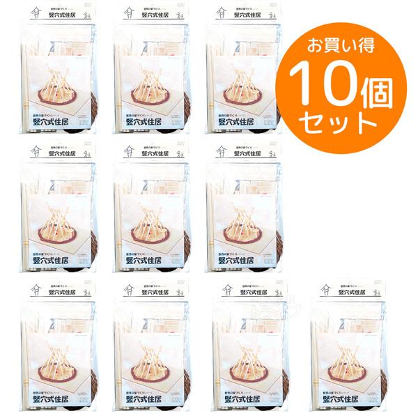 ※お取り寄せ※木工工作キット 古代歴史シリーズ 竪穴式住居 お買得 10個セット ラッピング不可