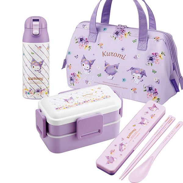 2月下旬入荷予定 クロミ パステル花柄 お買得４点セット ４点ロック ２段お弁当箱 コンビ 水筒36...