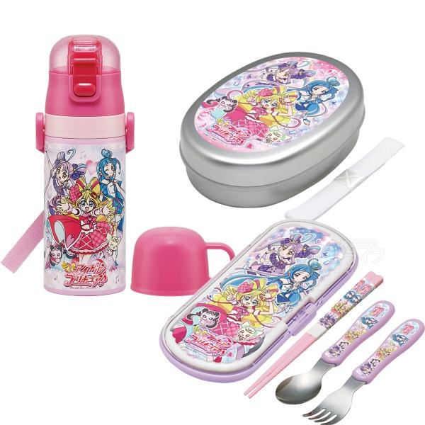 キミとアイドルプリキュア♪ アルミお弁当箱 トリオ ストロー飲み2WAY水筒 セット