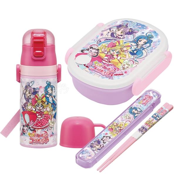 キミとアイドルプリキュア♪ お弁当箱 中子付 箸＆箸箱 ストロー飲み2WAY水筒 セット