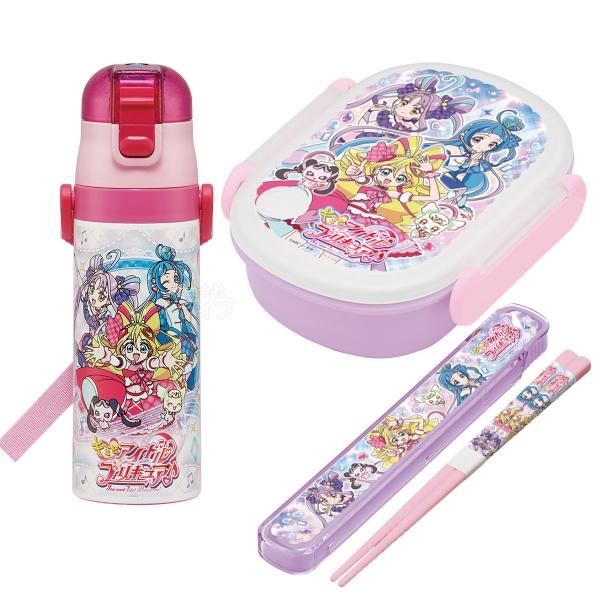 キミとアイドルプリキュア♪ お弁当箱 中子付 箸＆箸箱 プラボトル セット