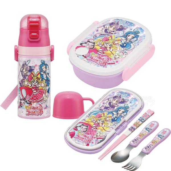 キミとアイドルプリキュア♪ お弁当箱 中子付 トリオ ストロー飲み2WAY水筒 セット