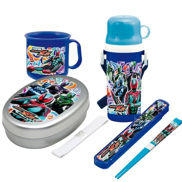 仮面ライダーゼッツ お買得４点セット アルミお弁当箱 箸＆箸箱 コップ 直飲み2WAYプラ水筒