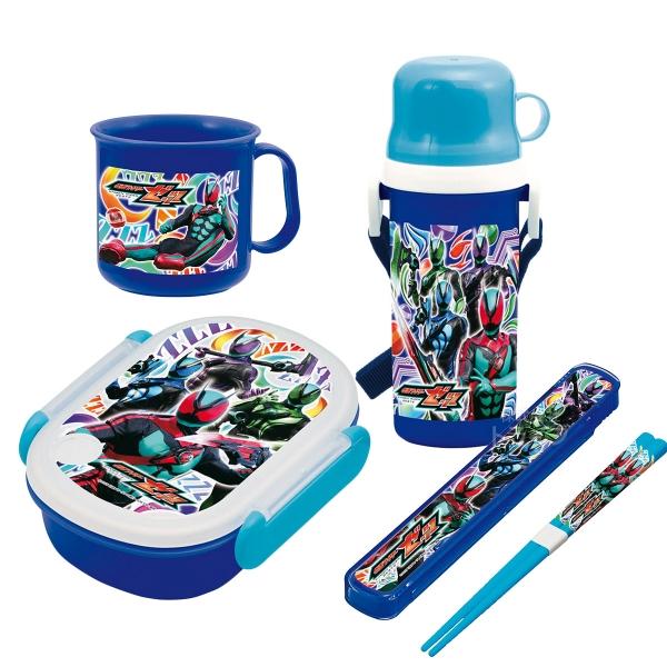 仮面ライダーゼッツ お買得４点セット お弁当箱 中子付 箸＆箸箱 コップ 直飲み2WAYプラ水筒