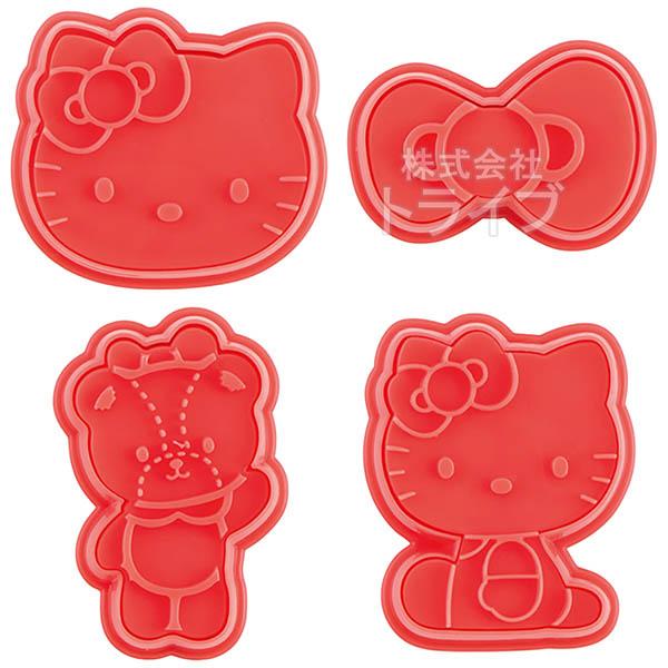 ハローキティ スタンプ クッキー型 4個入 押し型  CSM1 ネコポス対応品 551857
