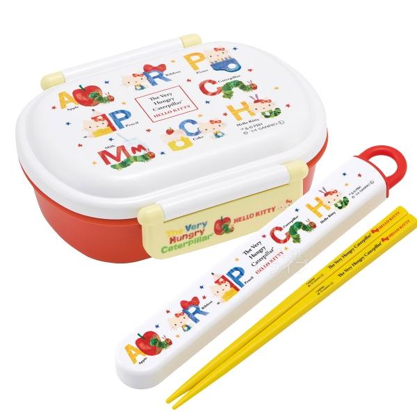 はらぺこあおむし ハローキティ コラボ 抗菌 お弁当箱 中子付 360ml 箸＆箸箱 セット