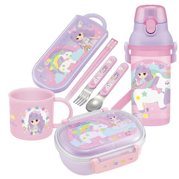 リカちゃん お買得４点セット 抗菌 お弁当箱 中子付 360ml トリオ コップ プラ水筒
