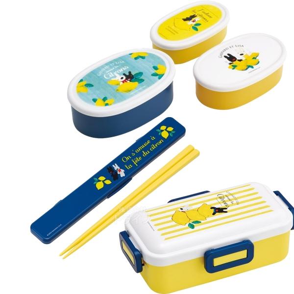 リサとガスパール 抗菌 ４点ロックお弁当箱650ml 箸＆箸箱 シール容器3P セット